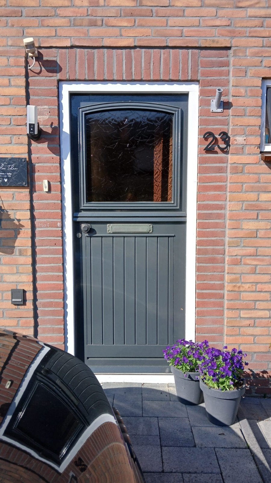 Voordeur hardhouten, Ophalen of Verzenden, Gebruikt, 200 cm of meer
