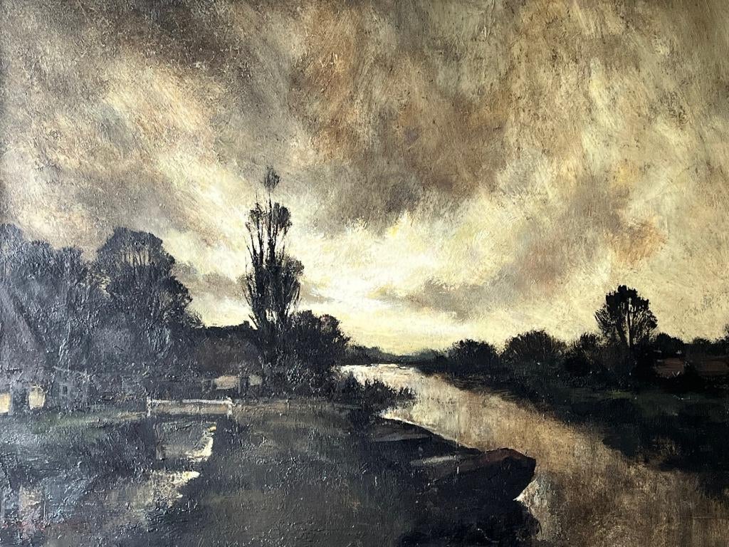 Toon Koster, dreigende wolkenlucht, Antiek en Kunst, Ophalen
