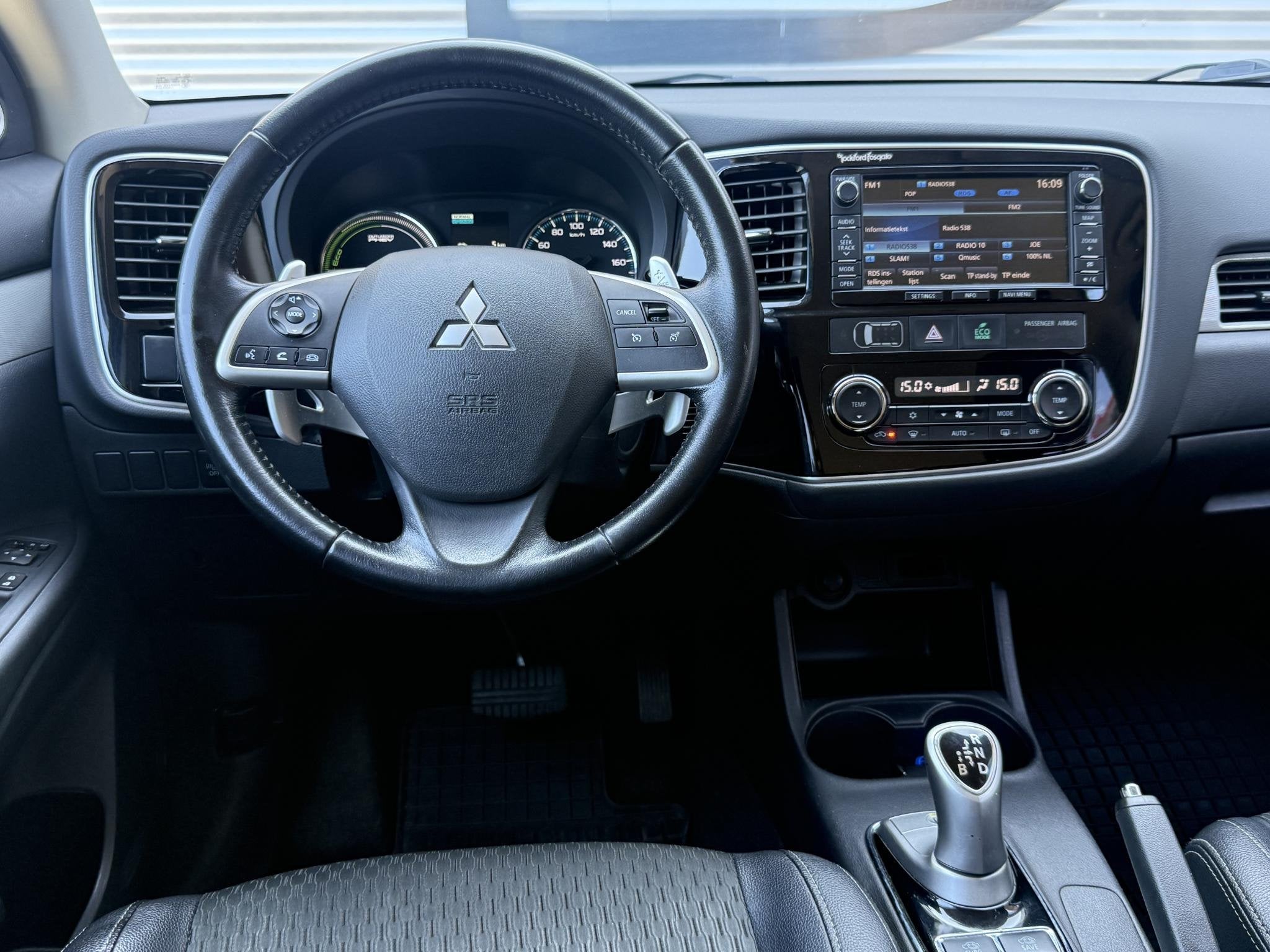 Mitsubishi Outlander 2.0 PHEV Executive Edition SoH 62%|1e E, Auto's, 1998 cc, Euro 6, Blauw, Leder en Stof
