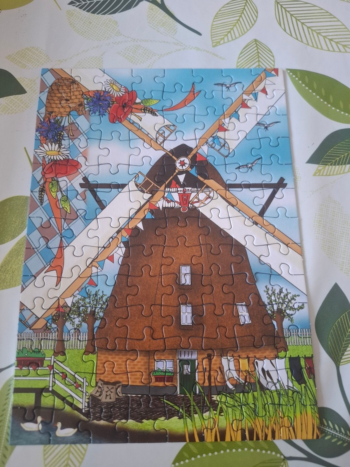 puzzel, 100 stukjes, molen, Hobby en Vrije tijd, Ophalen, Minder dan 500 stukjes, Zo goed als nieuw, Legpuzzel