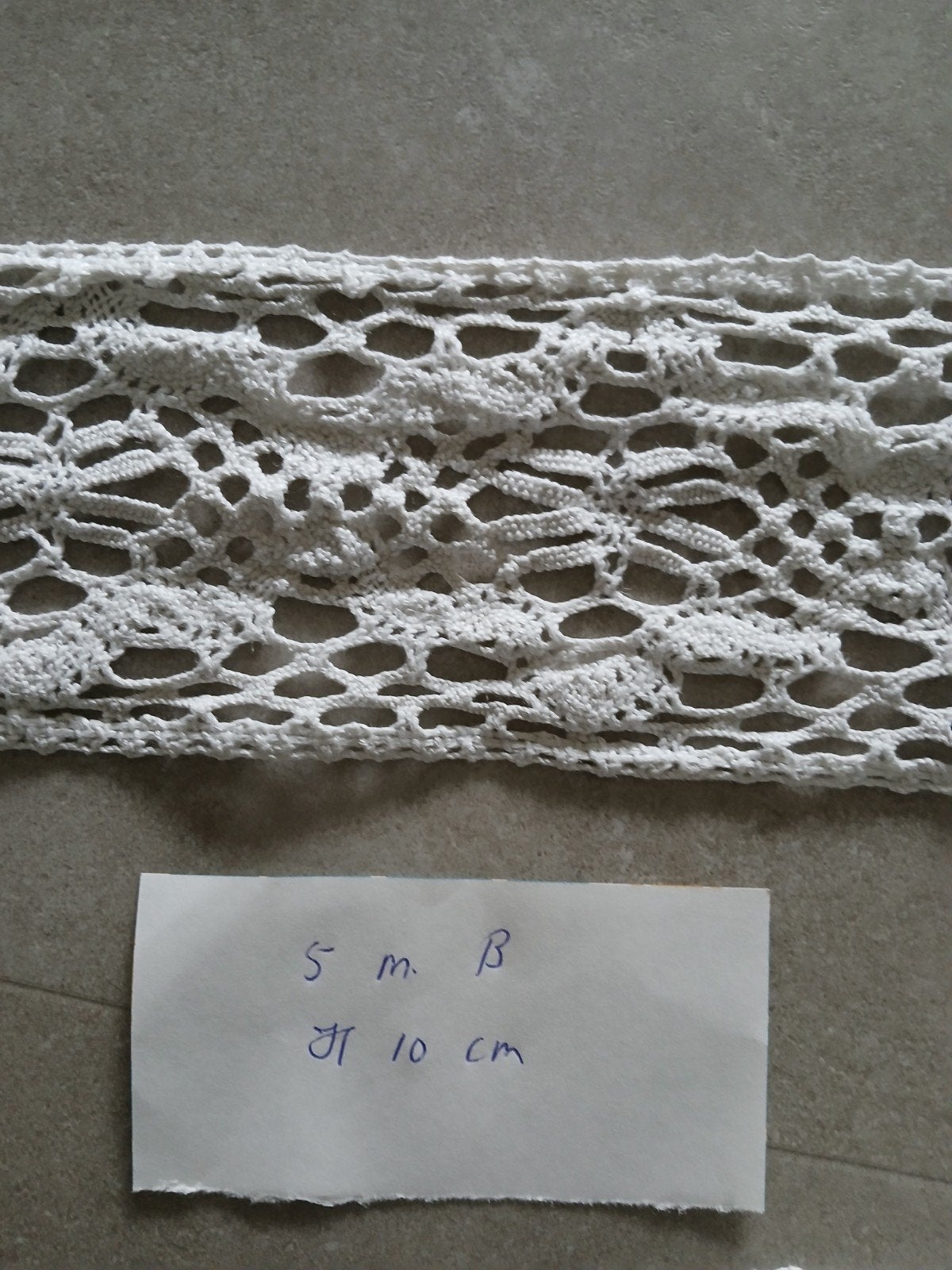 5 meter katoenen kant - wit, 10 cm breed, Ophalen of Verzenden