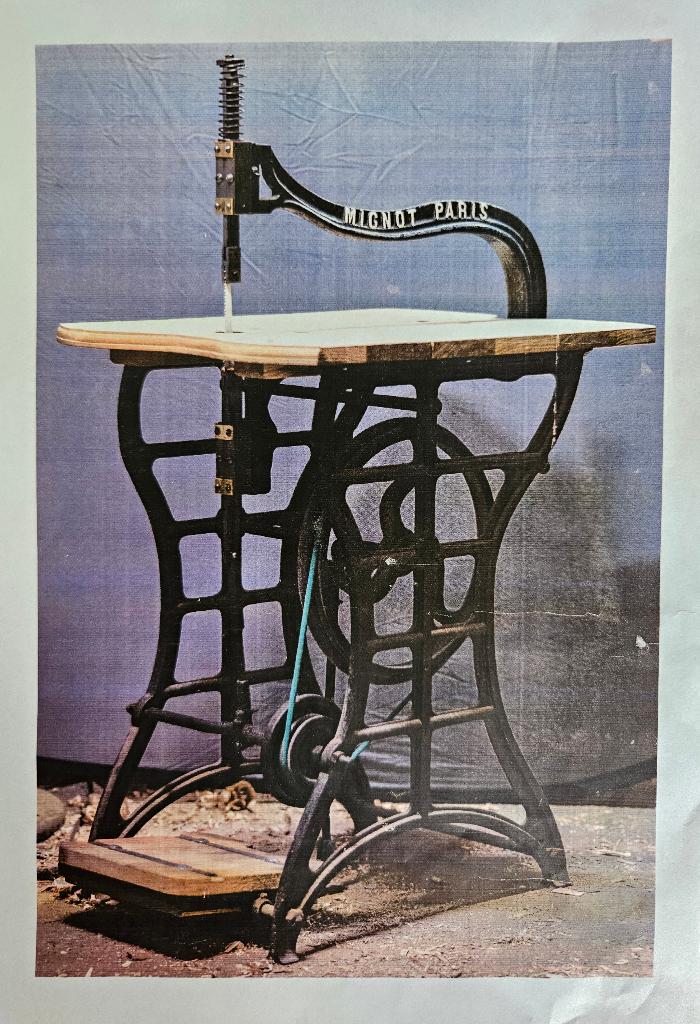 Antieke trap decoupeerzaag, Doe-het-zelf en Verbouw, Ophalen, Gebruikt, Decoupeerzaag, 30 tot 70 mm