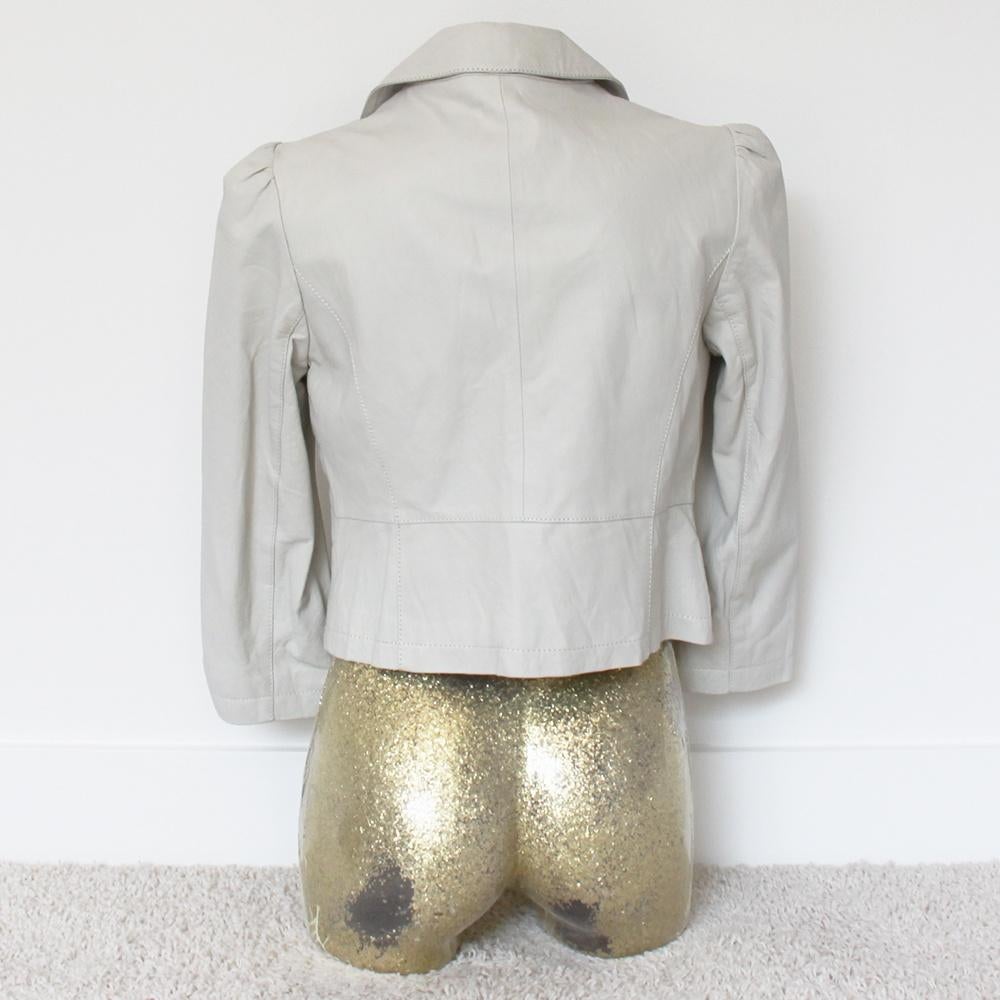 Super Leuk Leren Rino & Pelle Jasje (Maat 38) € 60,-, Maat 38/40 (M), Beige, Ophalen of Verzenden, Zo goed als nieuw