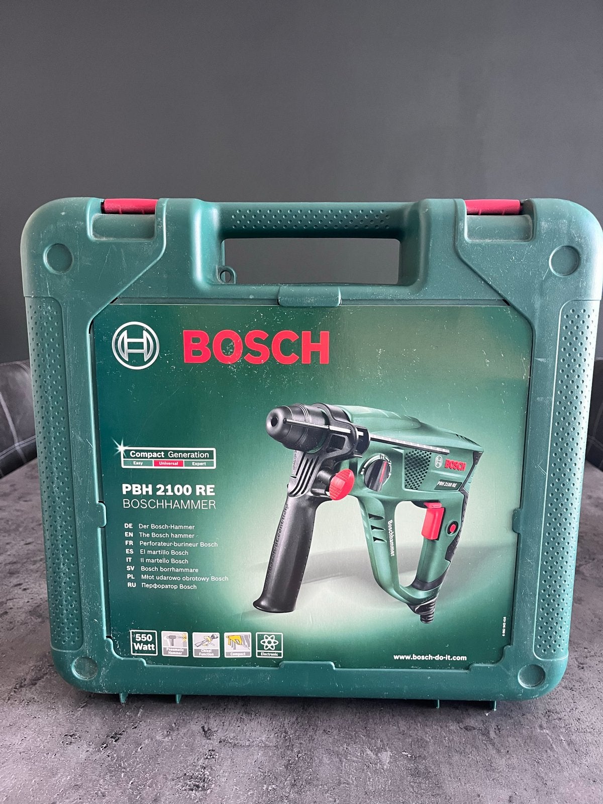 Bosch PBH 2100 RE Boorhamer - 550 Watt, Ophalen, Gebruikt, Boor- en/of Breekhamer, Klopboormechanisme
