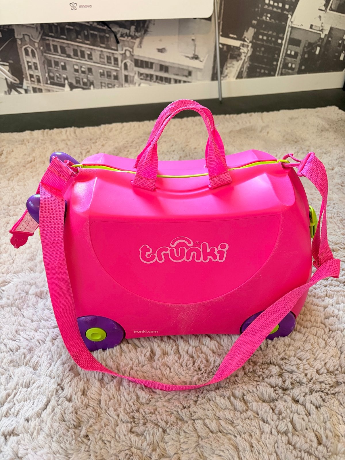 Trunki koffer roze - Ideaal voor vakantie met kinderen, Ophalen of Verzenden, Zo goed als nieuw