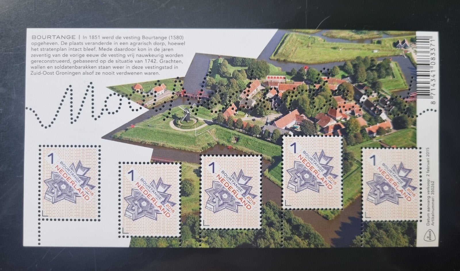 NVPH 3259, Mooi Nederland 2015, Bourtange, Postzegels en Munten, Ophalen of Verzenden