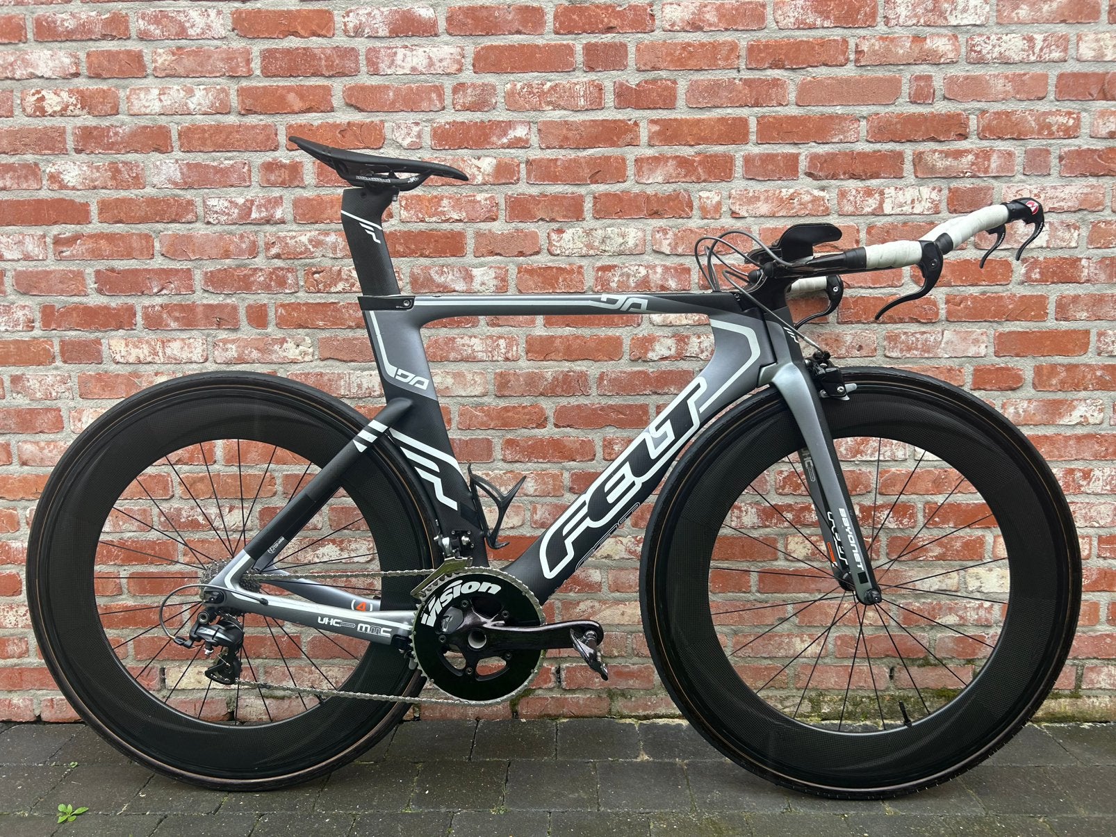 In prima staat verkerende FELT DA tijdritfiets - compleet, Fietsen en Brommers, Fietsen | Racefietsen, Carbon, Zo goed als nieuw