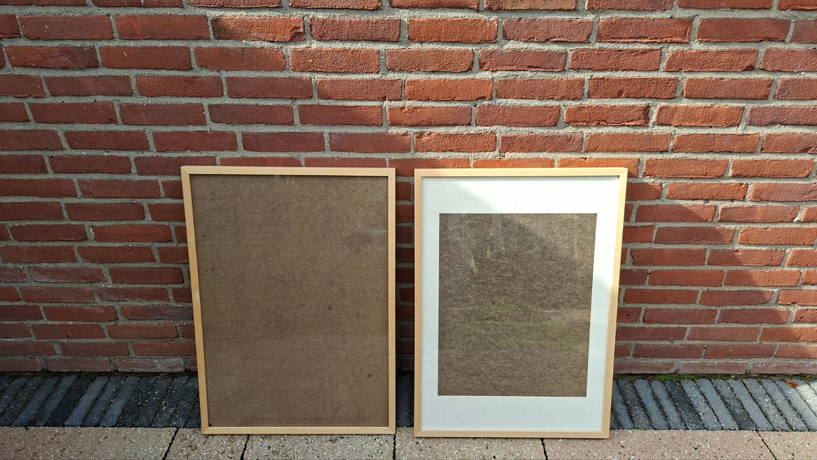 IKEA RIBBA Fotolijsten (2 stuks), Huis en Inrichting, Ophalen, Beige, Fotolijst, Hout
