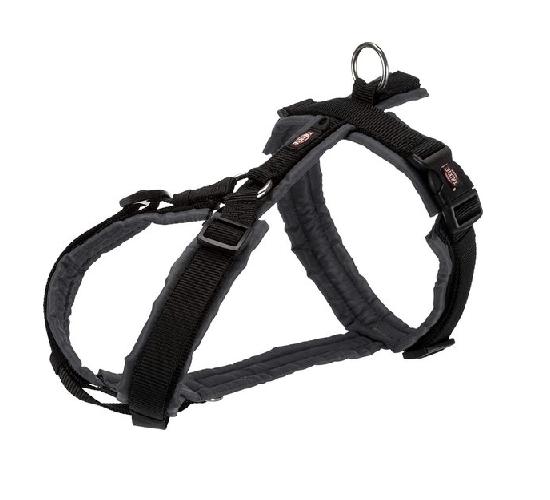Trixie Hondentuig Premium Trekking Zwart/Grijs 44-53x2 cm, Ophalen of Verzenden, Nieuw, Hondenriem-accessoire