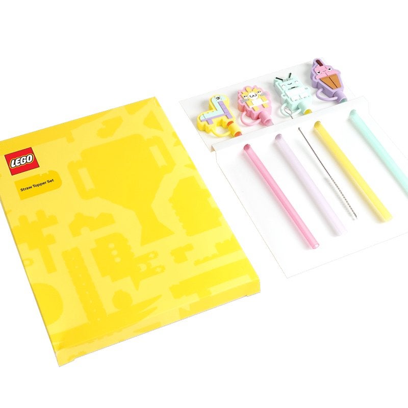 Lego straw topper set (rietjes 4x) - ongebruikt in doos, Overige thema's, Lego, Accessoire, Nieuw