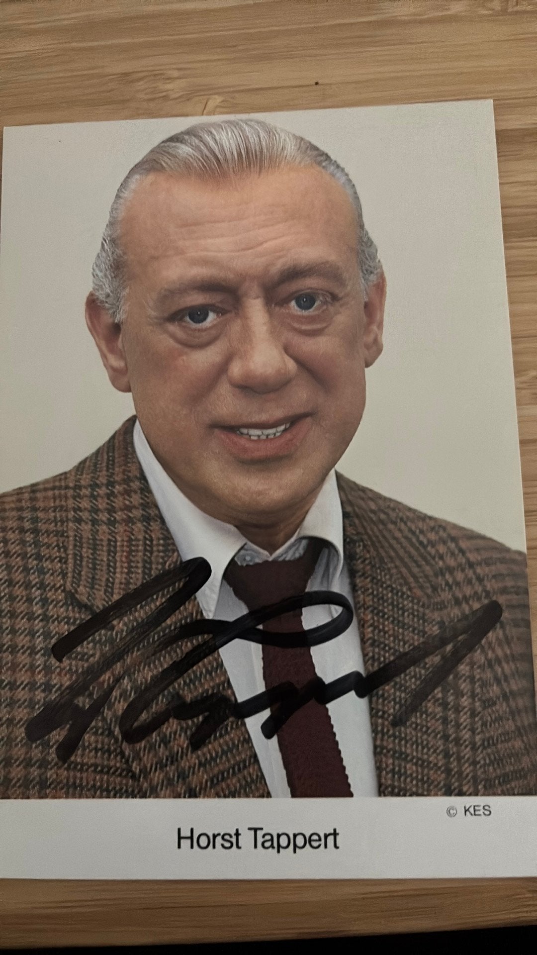 DERRICK HORST TAPPERT Kaart met ECHTE handtekening, Ophalen of Verzenden, 1980 tot heden, Ongelopen, Sterren en Beroemdheden