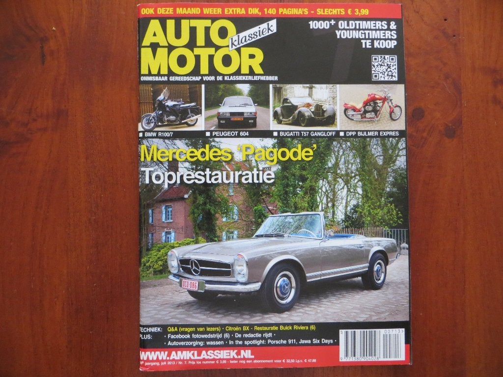 Auto Motor Klassiek 7 2013 Pagode 50 jr, T57, 911, Reliant, Ophalen of Verzenden, Nieuw, Porsche