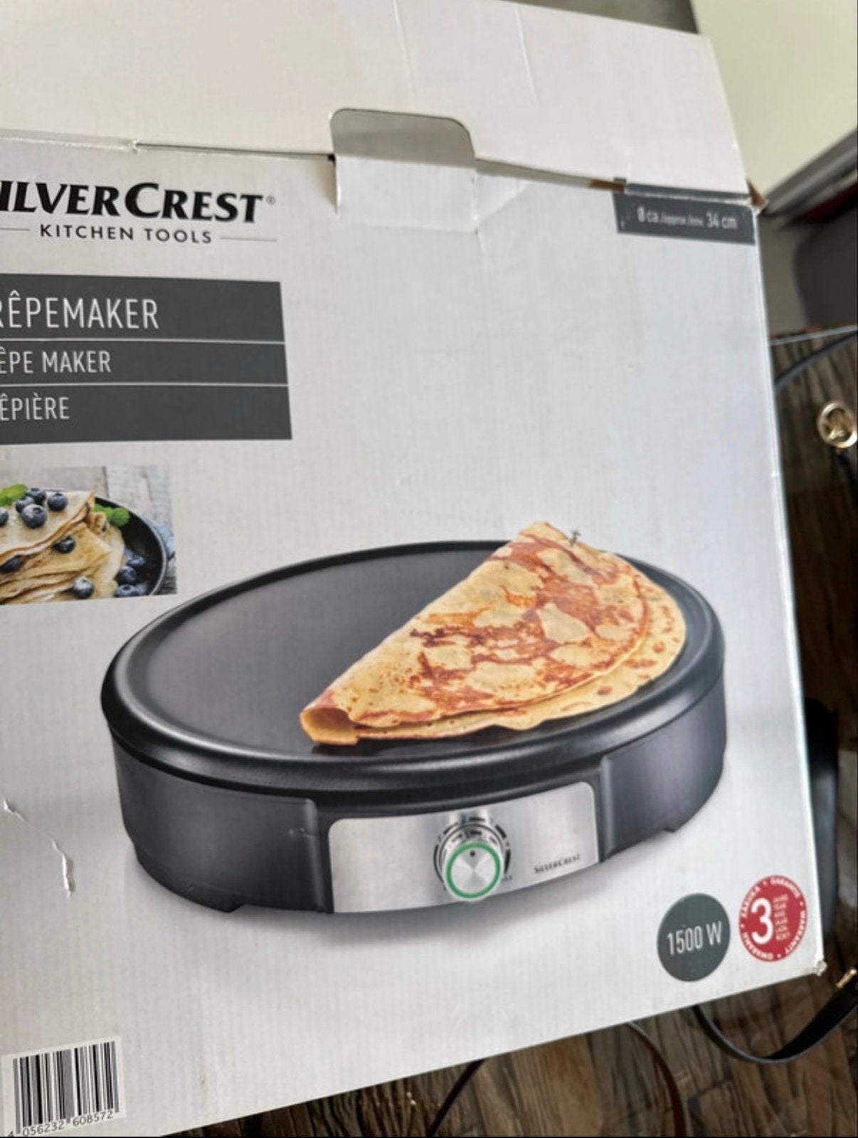 SilverCrest Crêpe Pan - Zo goed als nieuw, Ophalen of Verzenden, Zo goed als nieuw