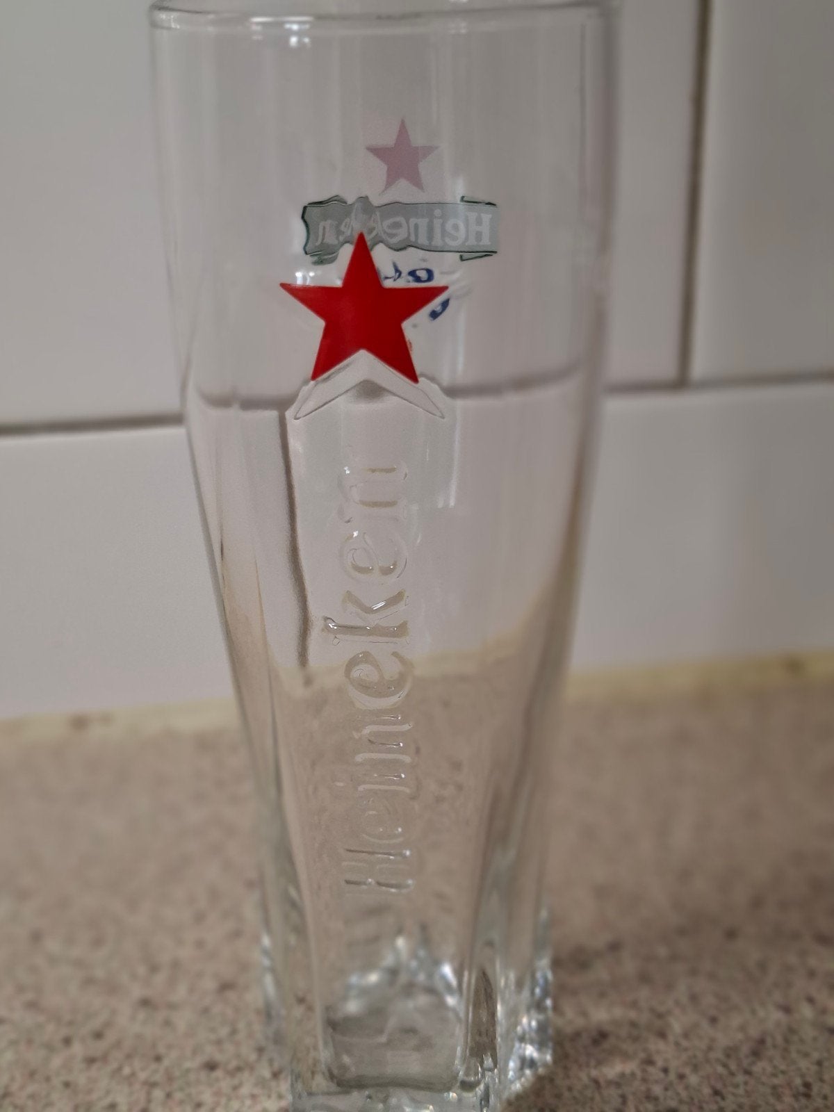 Heineken bierglas 0.0, Verzamelen, Biermerken, Ophalen of Verzenden, Zo goed als nieuw, Glas of Glazen, Heineken