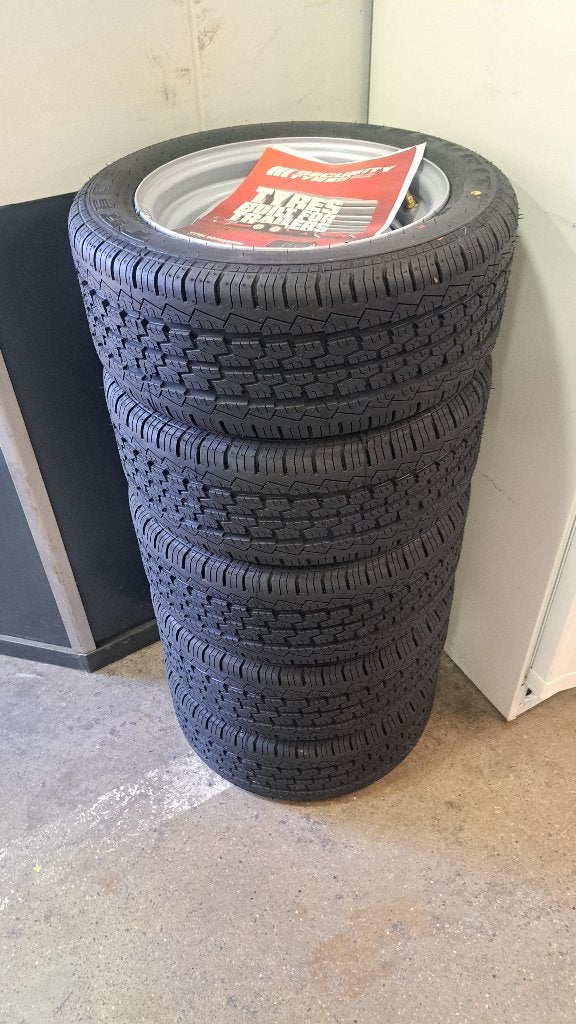Aanhanger wielen 195/50R13C 104R met steek 5/112 et 30, Auto diversen, Ophalen, Nieuw