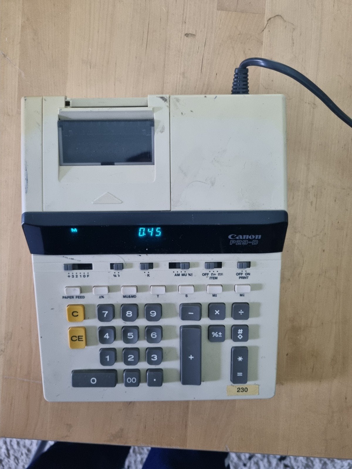 Canon P29-D rekenmachine met printerfunctie – werkend, Ophalen