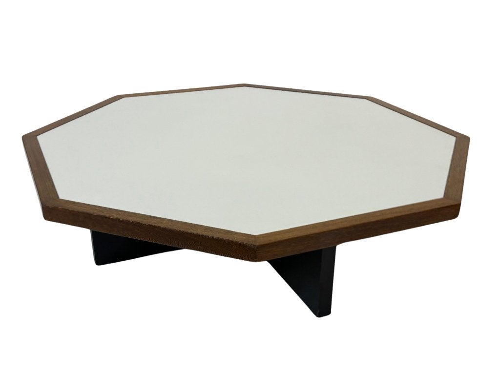 Vintage salontafel achthoek design jaren 70 wenge octagon