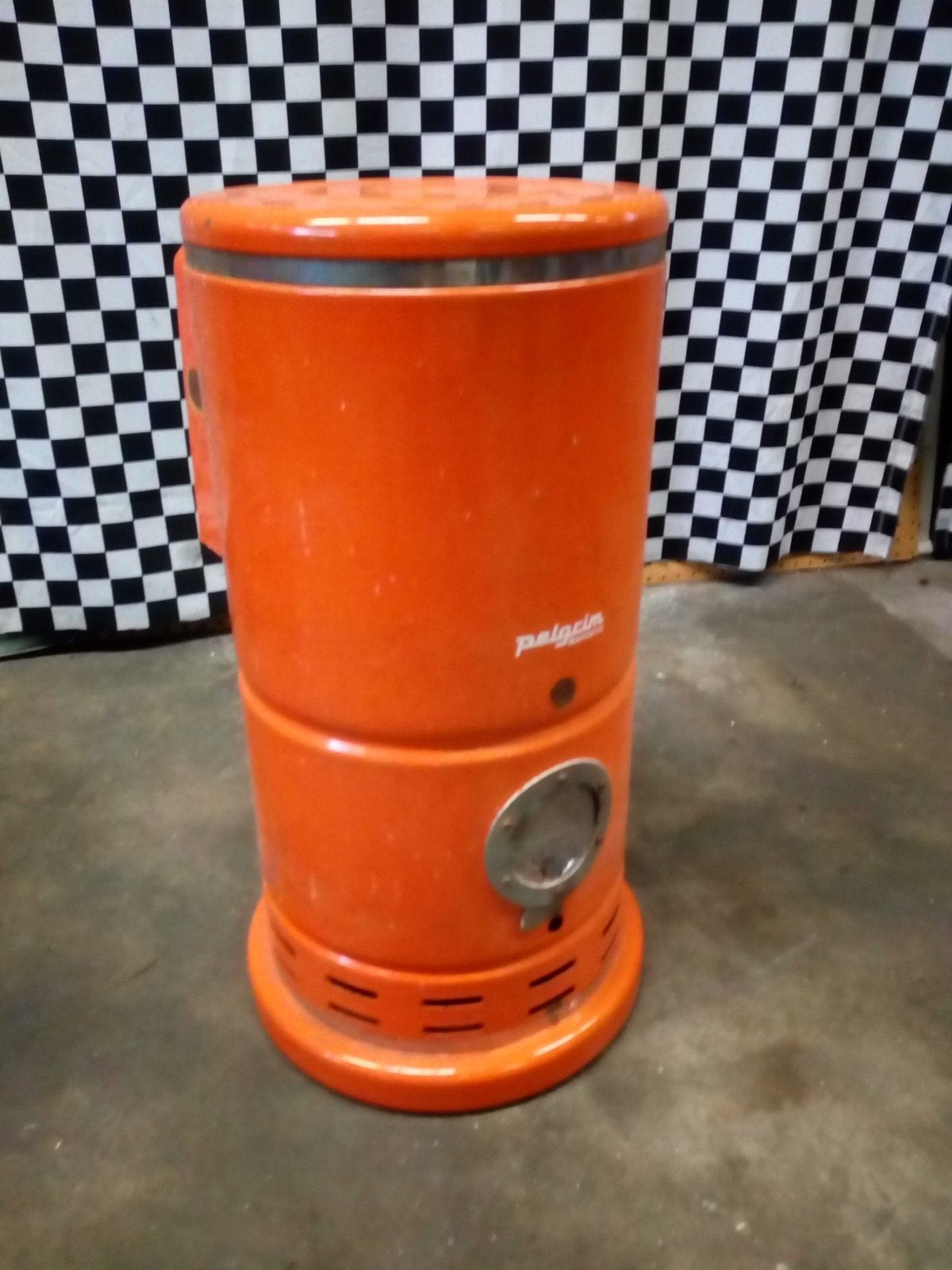 Pelgrim Bambino '65 Aardgaskachel - Vintage Oranje, Huis en Inrichting, Kachels, Gebruikt, Gas, Ophalen of Verzenden, Vrijstaand
