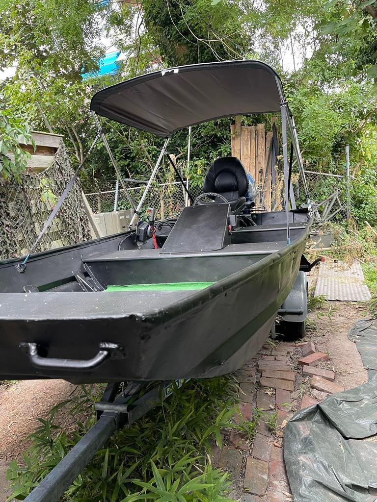 Aluminium boot met Yamaha 4-takt 20 pk buitenboordmotor, Ophalen, 10 tot 30 pk, Gebruikt, Aluminium
