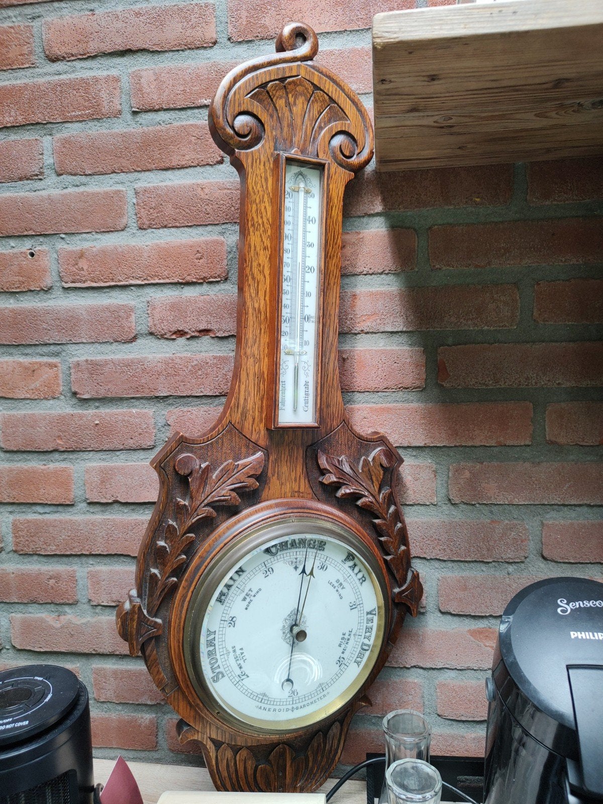 Aneroïde Barometer met Thermometer van 'Donald&co', Ophalen, Gebruikt, Barometer