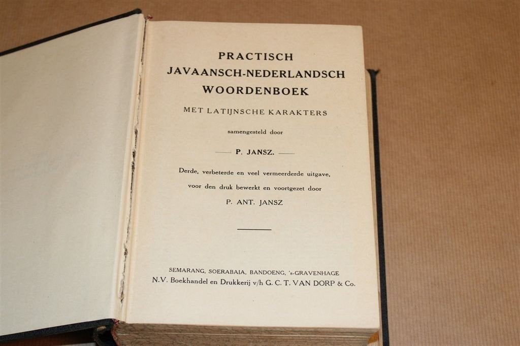 Javaans-Nederlands Woordenboek [1906] — Latijns Schrift, Antiek en Kunst, Ophalen of Verzenden
