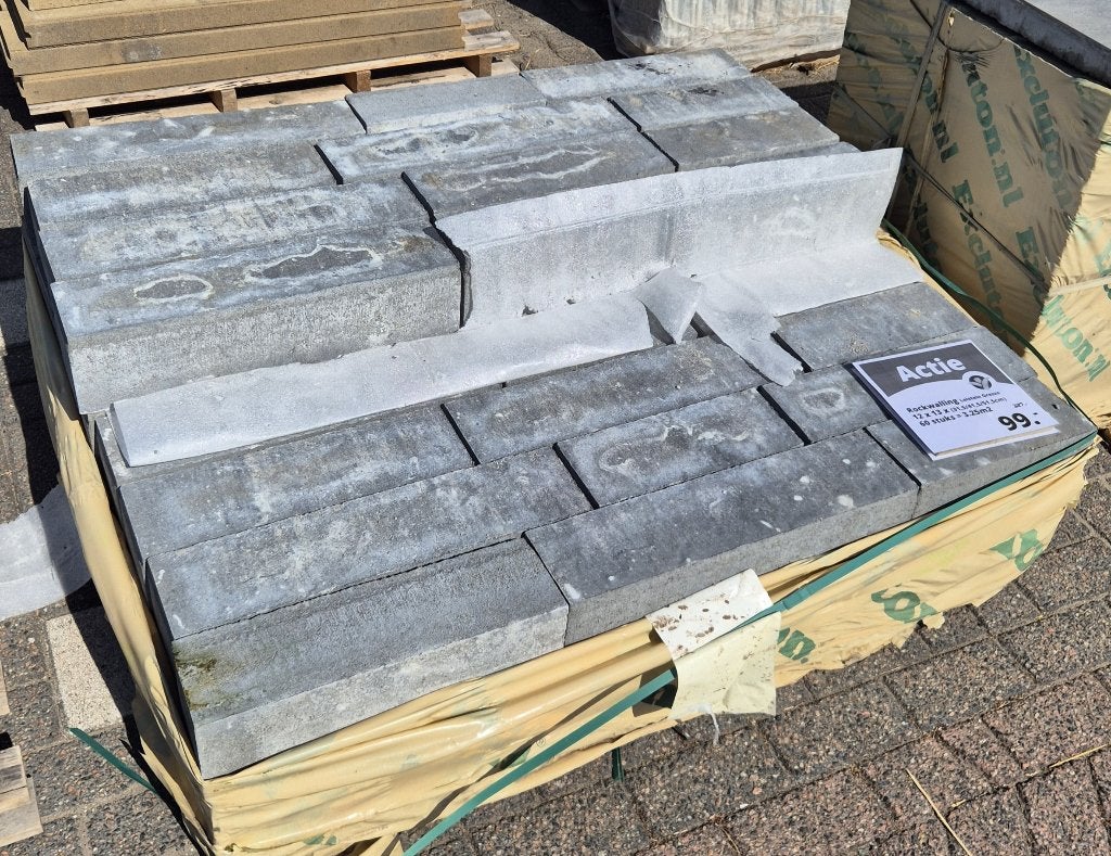 Betonblok Rockwalling Leistein Grezzo 12x13cm 60st., Blok, Ophalen of Verzenden, Zo goed als nieuw, Minder dan 25 cm
