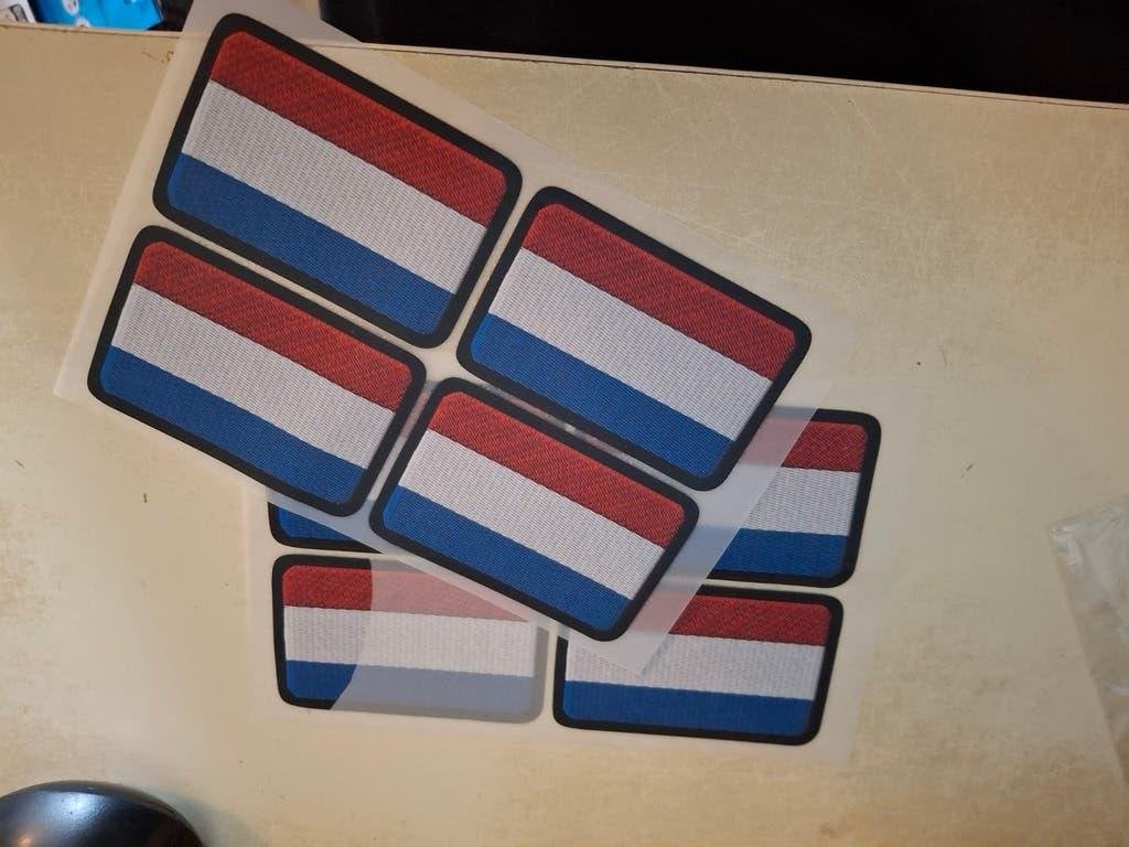 Opstrijkstickers - Nederlandse vlag, Verzenden, Nieuw