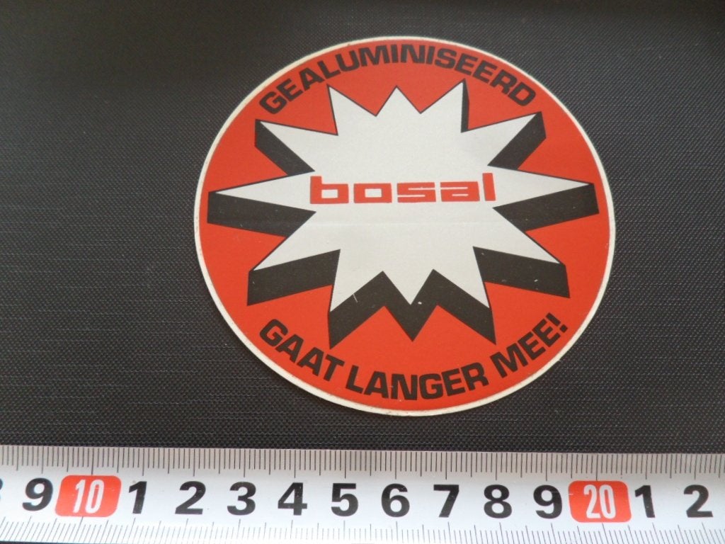 sticker BOSAL gealuminiseerd gaar langer mee, Verzamelen, Ophalen, Zo goed als nieuw