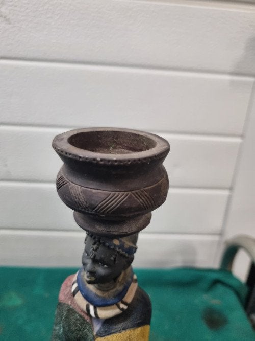 afrikaans beeld kandelaar aardewerk, Ophalen of Verzenden, 'T Olde Gre-j, Info@toldegrej.nl, Endepoelstraat 20f Didam