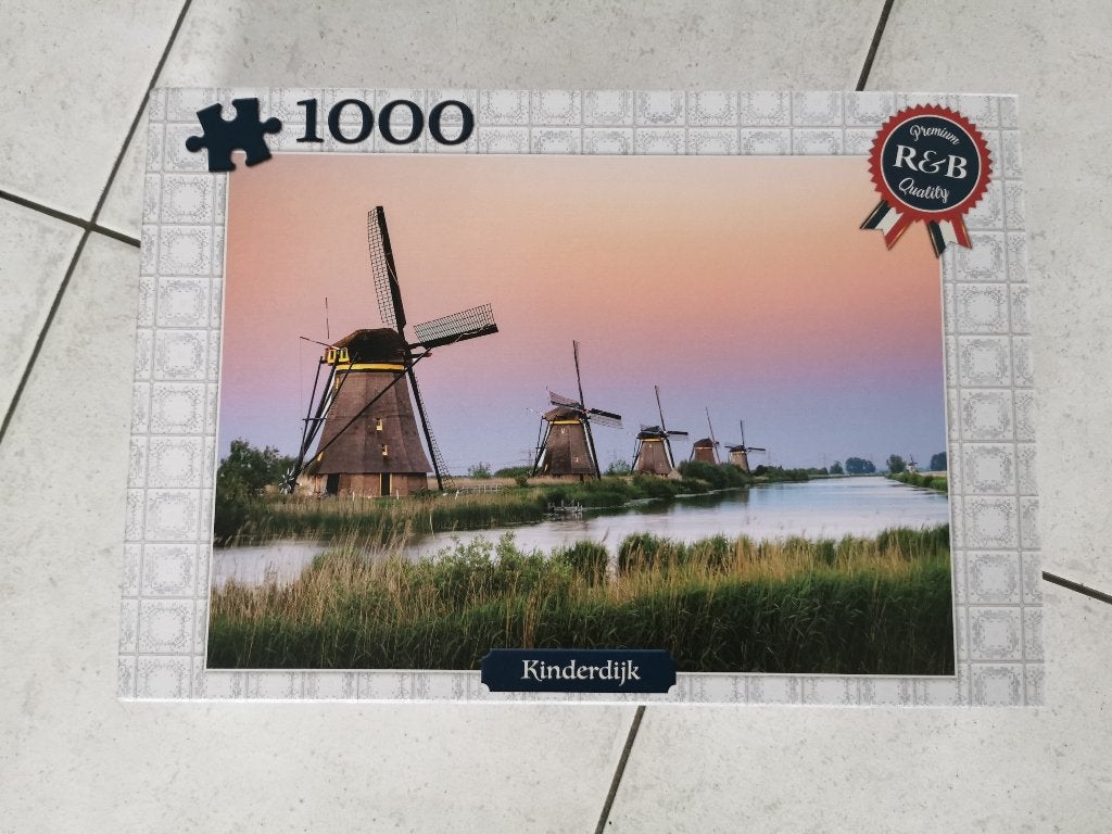 Puzzel kinderdijk – 1000 stukjes, Ophalen of Verzenden, 500 t/m 1500 stukjes, Zo goed als nieuw