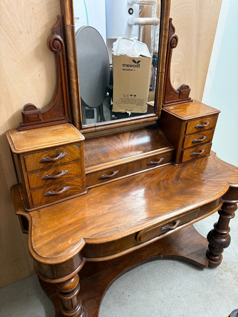 Antieke kaptafel, Ophalen, Gebruikt, 100 tot 150 cm, 50 tot 100 cm