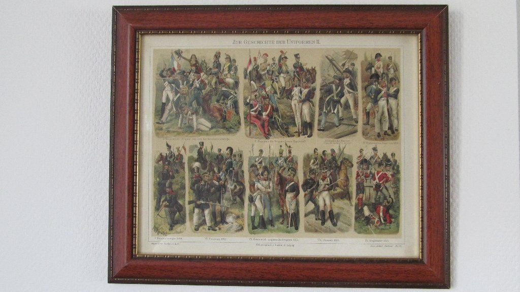 Zur Geschichte der Uniformen II, chromolithografie, Ophalen