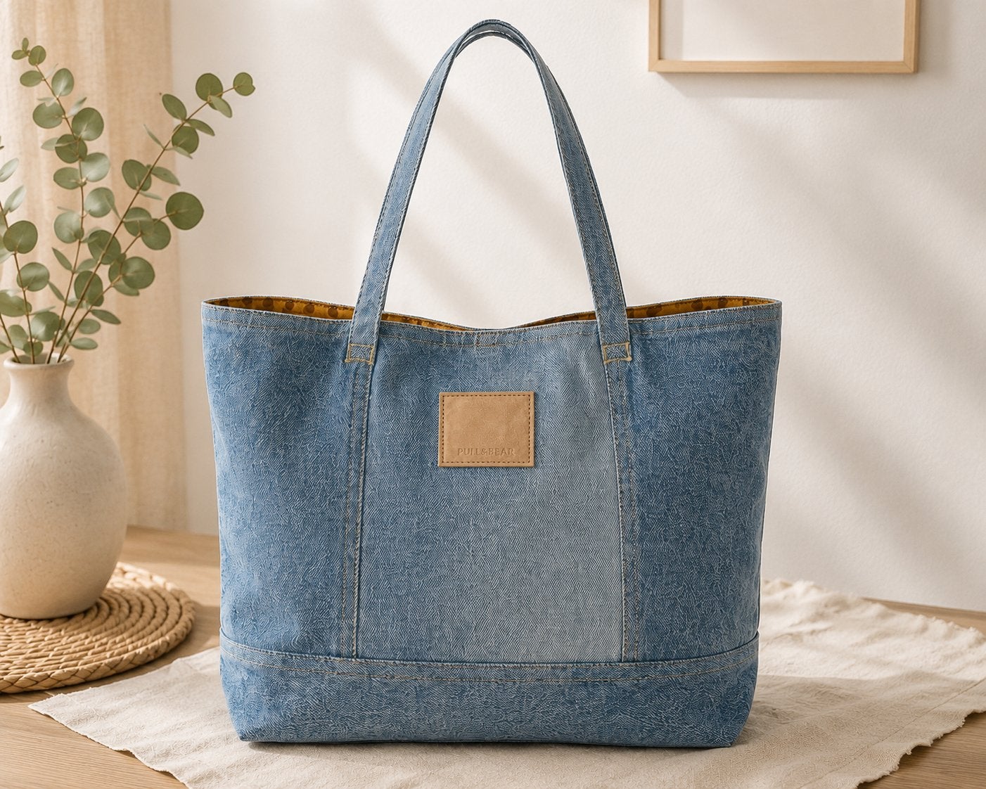 Unieke upcycled denim shopper – handgemaakt in Nederland ️, Ophalen of Verzenden, Nieuw, Blauw, Shopper