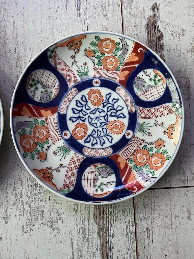 Antieke Japanse Imari porseleinen borden, Antiek en Kunst, Ophalen of Verzenden