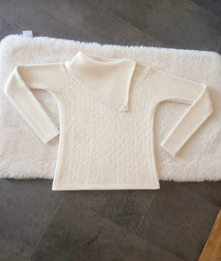 Ralph Lauren trui met kabelpatroon en col - Maat S, Kleding | Dames, Ophalen of Verzenden, Gedragen, Maat 36 (S), Beige