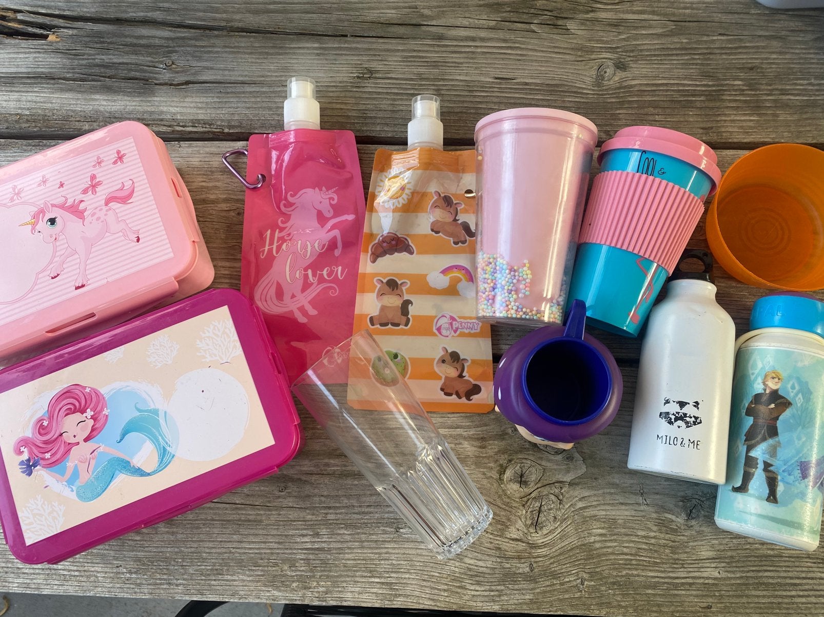 Bekers, lunchtrommels etc. Gratis, Ophalen, Gebruikt