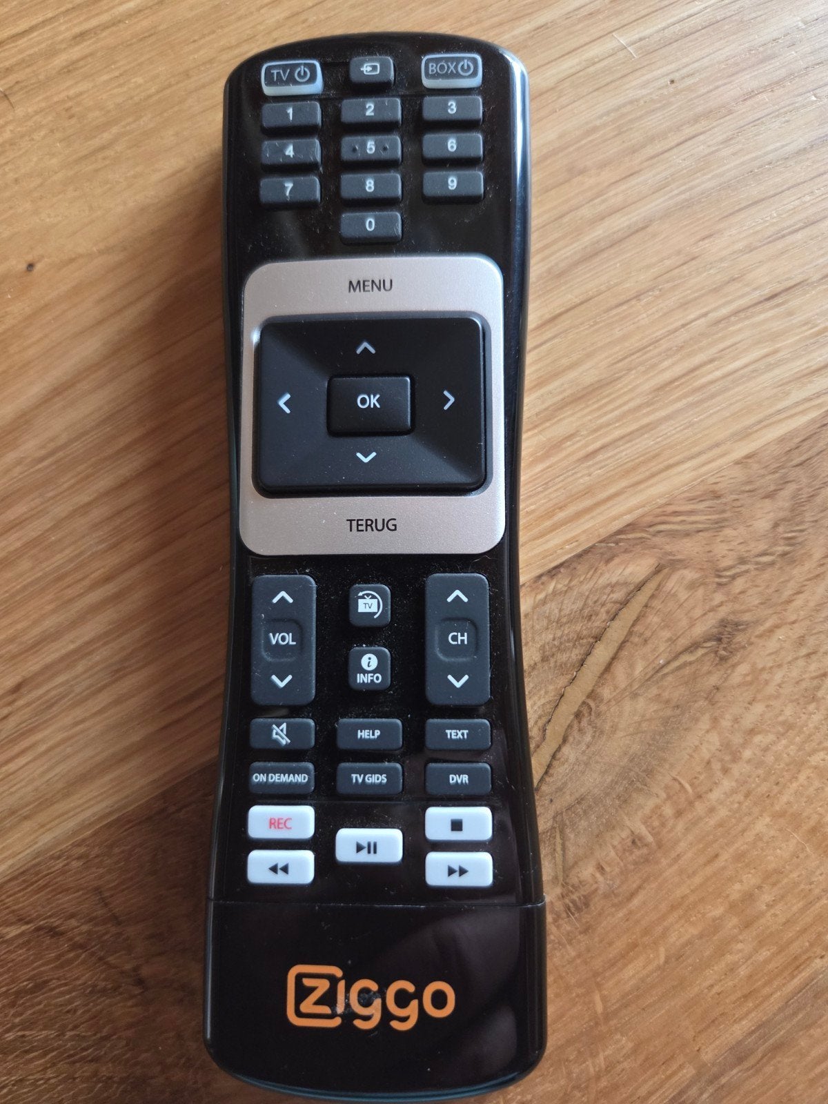 Ziggo afstandsbediening met toetsenbord, Gebruikt, Ophalen of Verzenden, Origineel, Tv