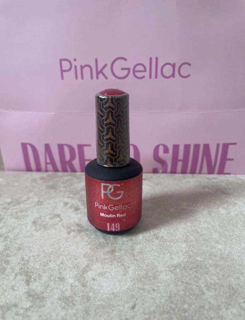 Pink Gellac 149 Moulin Red - Nieuw, Nieuw, Ophalen of Verzenden, Rood, Handen en Nagels