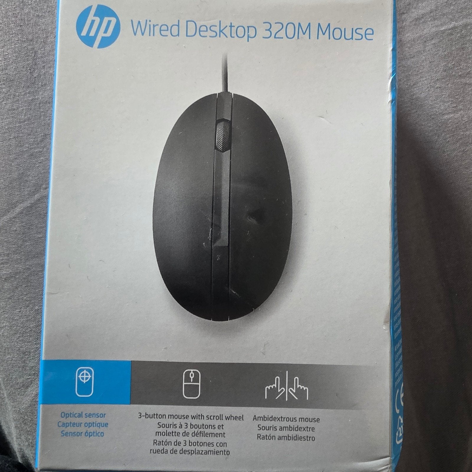 HP Desktop 320M muis met kabel, Computers en Software, Rechtshandig, Muis, Nieuw, Ophalen of Verzenden