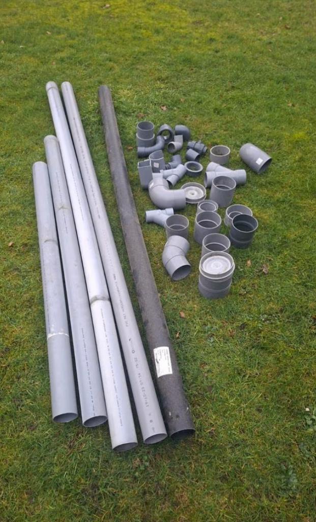 Diverse gebruikte PVC (hemel)water afvoeren, Doe-het-zelf en Verbouw, Buizen en Afvoer, Ophalen, Afvoer, Gebruikt, Pvc