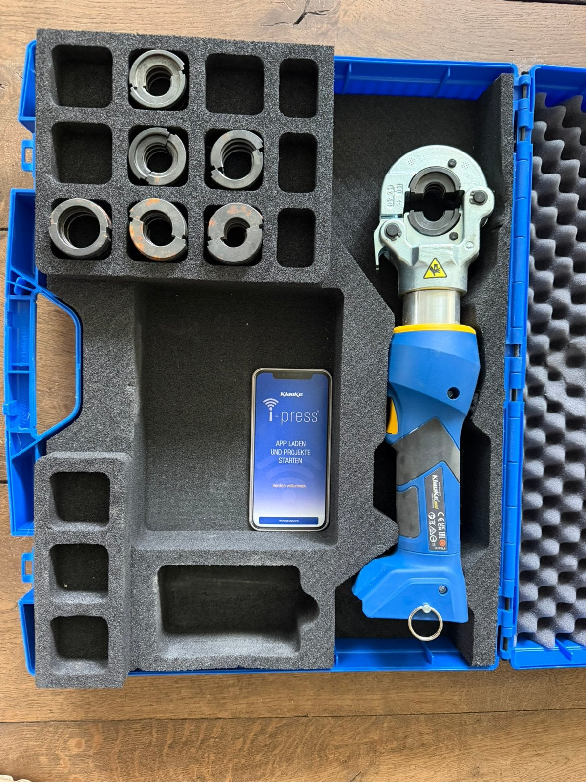 Elektrische hydraulische perstang Klauke, Ophalen of Verzenden, Zo goed als nieuw