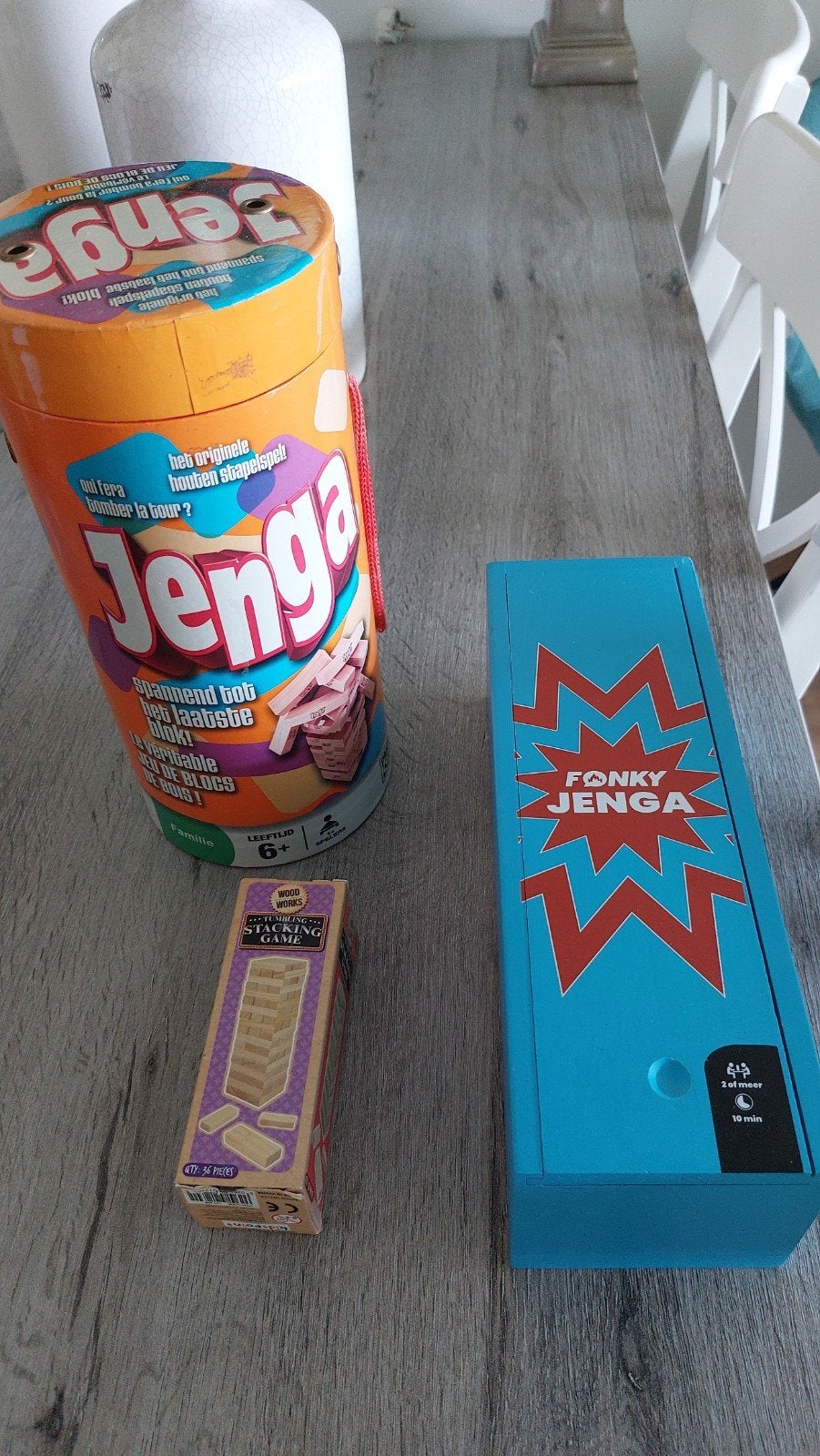 Jenga en Fonky Jenga Spellen -nieuw en zo goed als nieuw, Vijf spelers of meer, Ophalen, Zo goed als nieuw, Hasbro