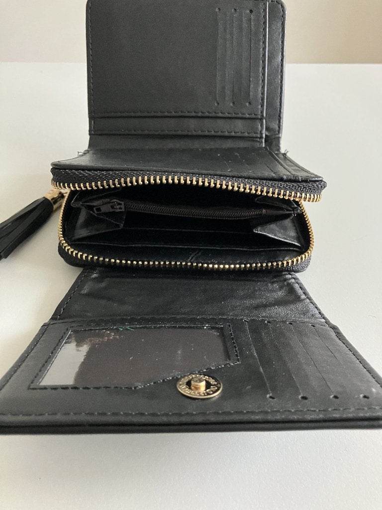 NIEUWE luxe dames portemonnee zwart van 14,99 voor 4,99, Ophalen of Verzenden, Nieuw, Zwart