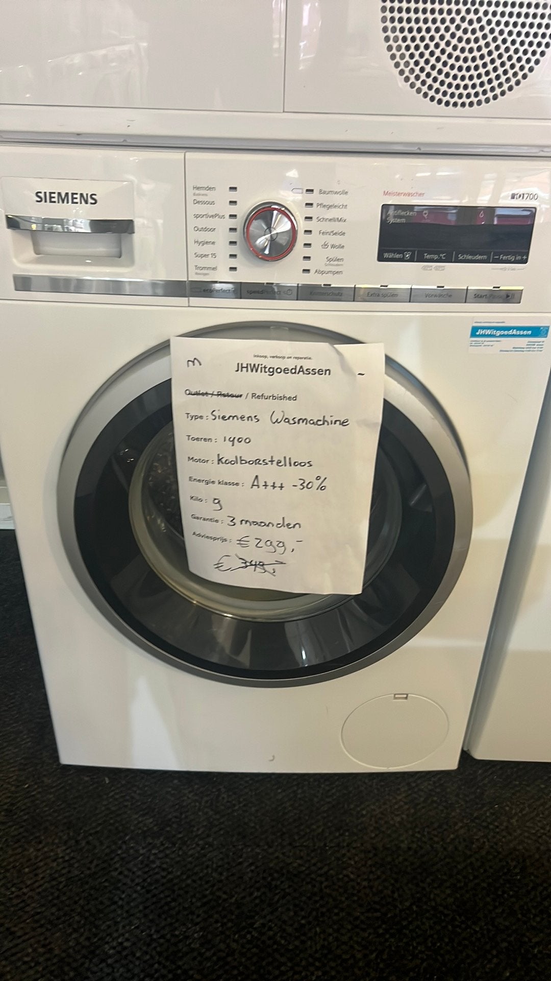 Siemens wasmachine 9kg 1400 toeren. Bezorgd en garantie, 1200 tot 1600 toeren, Minder dan 85 cm, 8 tot 10 kg, Ophalen of Verzenden
