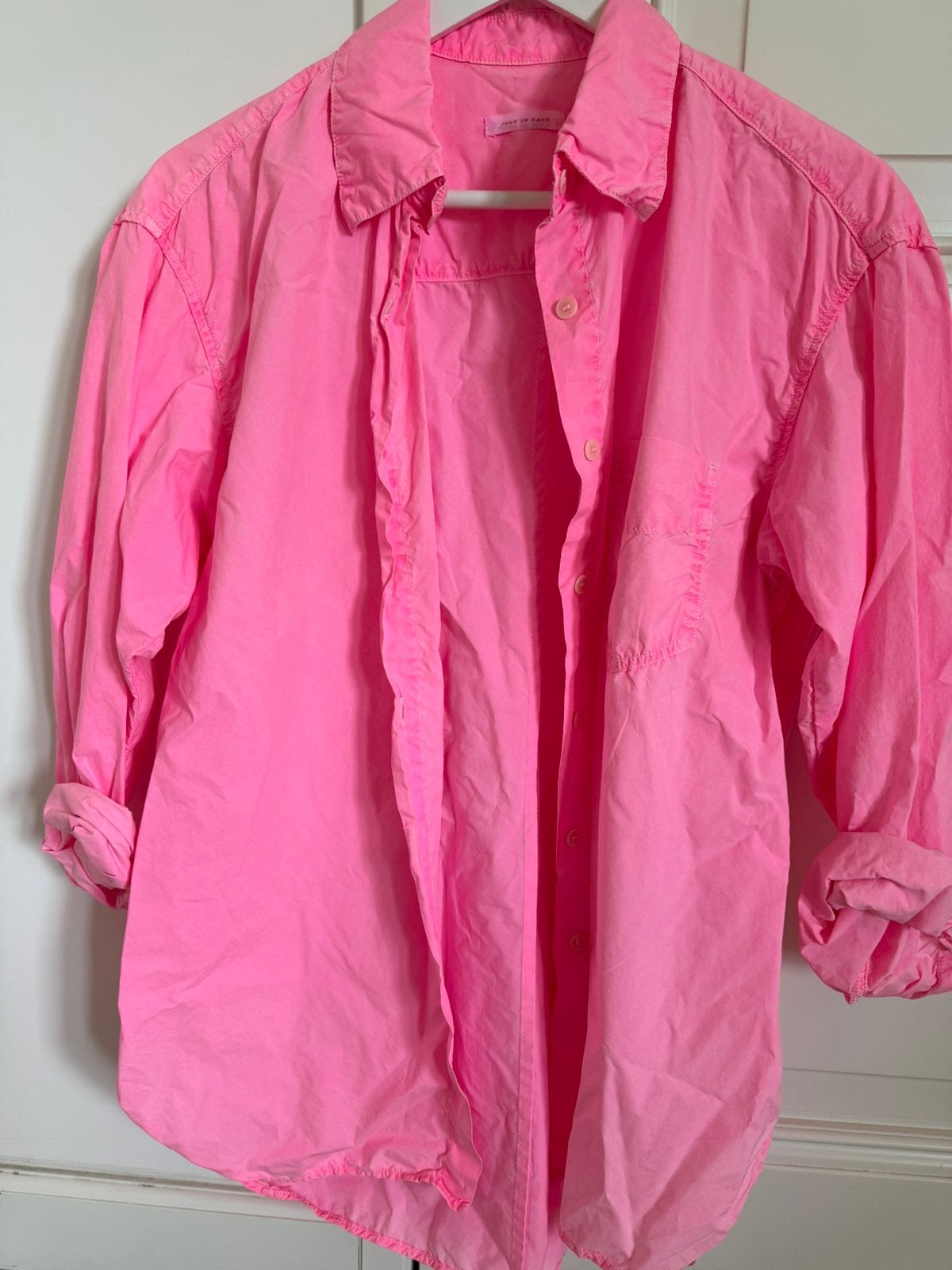 Neon roze blouse Essentiel Antwerp, maat l / 40, oversized, Ophalen of Verzenden, Gedragen, Maat 42/44 (L), Roze