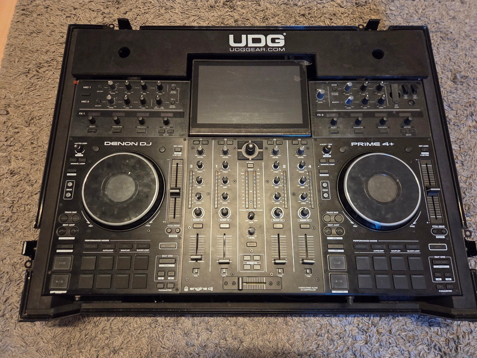 Denon DJ Prime 4+ (plus) incl Decksaver & UDG Flightcase, Ophalen of Verzenden, Zo goed als nieuw, Denon