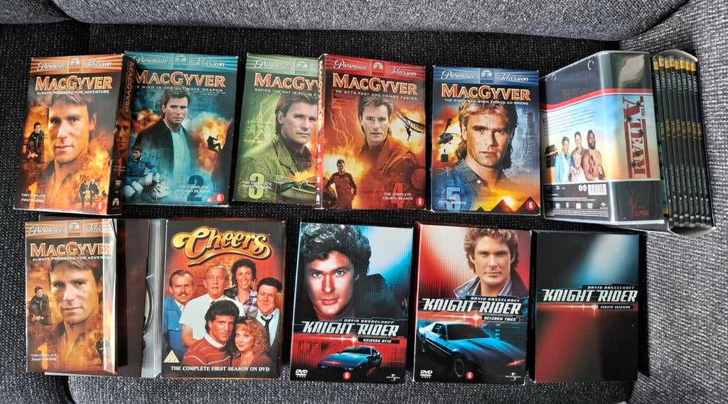 Mooie dvd paket jaren70/80:MacGyver, Knight Rider, A-Team, Cd's en Dvd's, Dvd's | Tv en Series, Gebruikt, Boxset, Ophalen of Verzenden