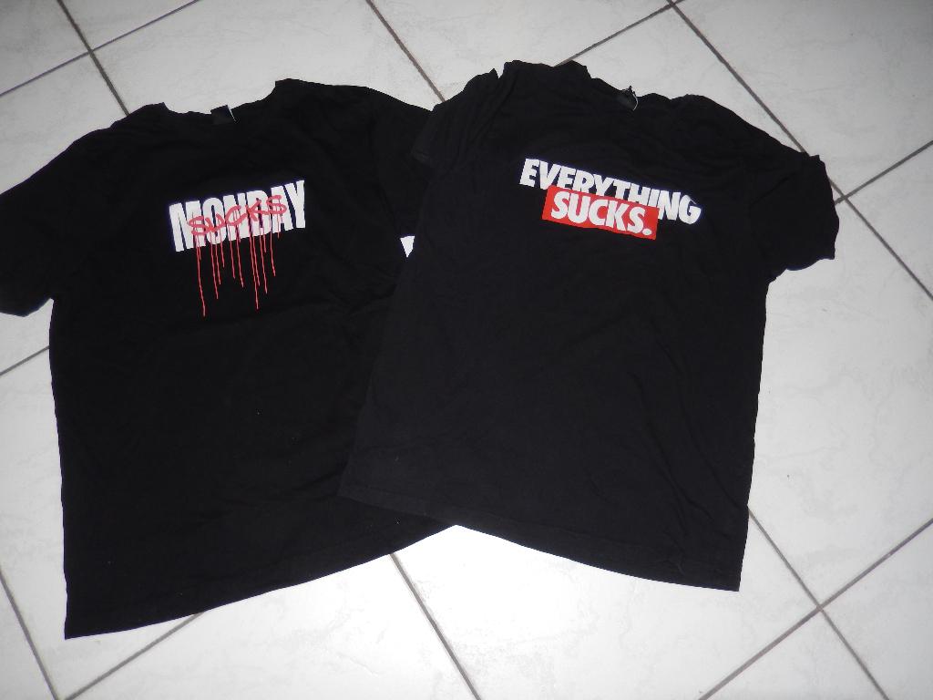 2 shirts maat L (zgan), Ophalen, Zo goed als nieuw, Zwart