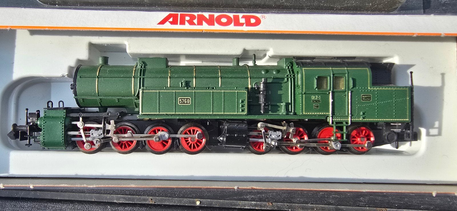 Arnold 2265 mallet groen met gouden ketelringen top evp, Ophalen of Verzenden, Gelijkstroom, Wagon, Arnold