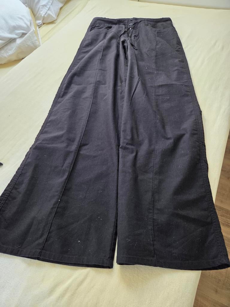 Zwarte wijde broek met trekkoord, Maat 38/40 (M), Zwart, Nieuw, Ophalen of Verzenden